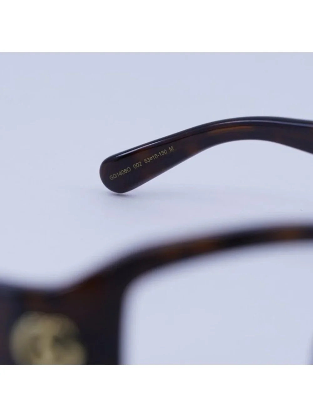Gucci GG1406O 002 Eyeglasses Havana 53mm Rectangle Frame